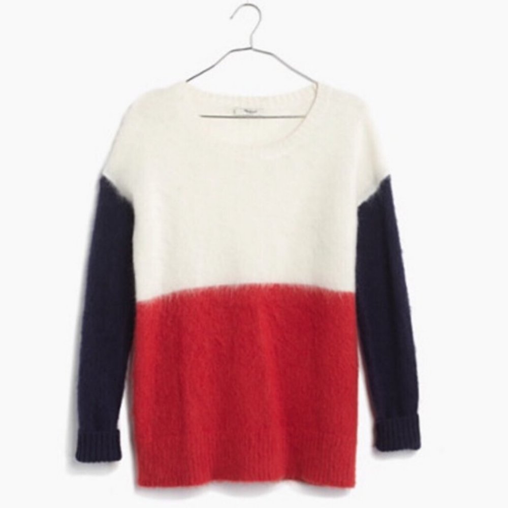 Madewell Brushed Pullover Sweater in Colorblock